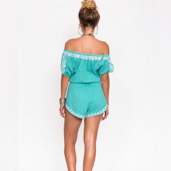 Spell & The Gypsy Santorini Embroidered Romper S - Picture 5 of 16